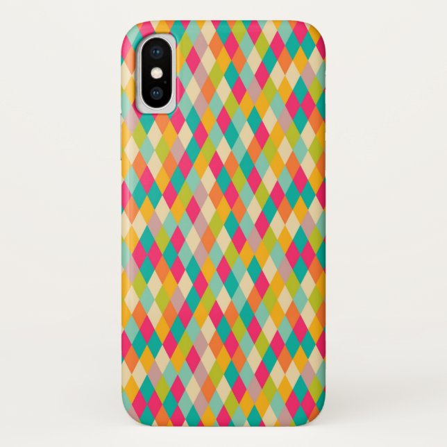 Harlequin vintage pattern Case-Mate iPhone case (Back)