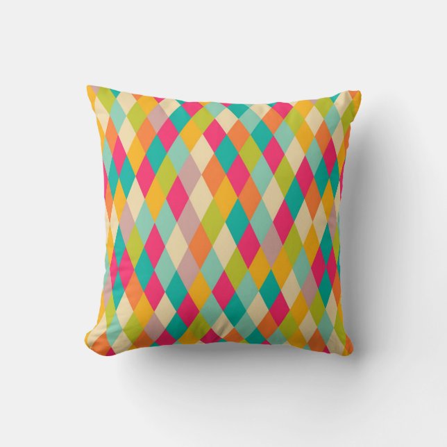 Harlequin vintage pattern cushion (Front)