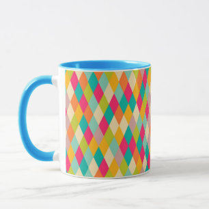 Harlequin vintage pattern mug