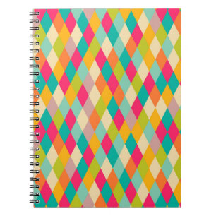 Harlequin vintage pattern notebook