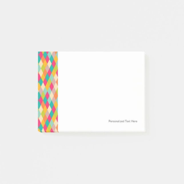 Harlequin vintage pattern post-it notes (Front)