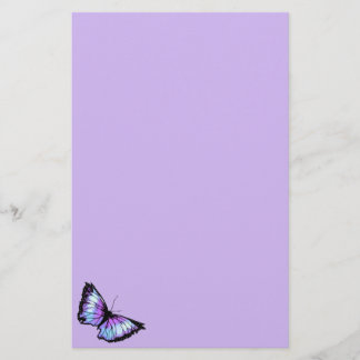 "Harlequin" (Violet Butterfly) Stationery