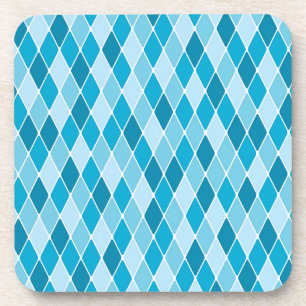 Harlequin winter pattern coaster