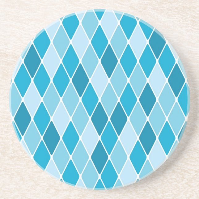 Harlequin winter pattern coaster (Front)