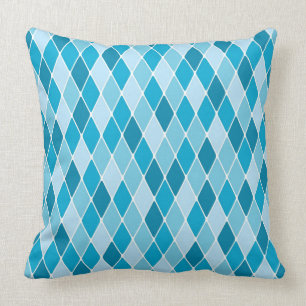 Harlequin winter pattern cushion