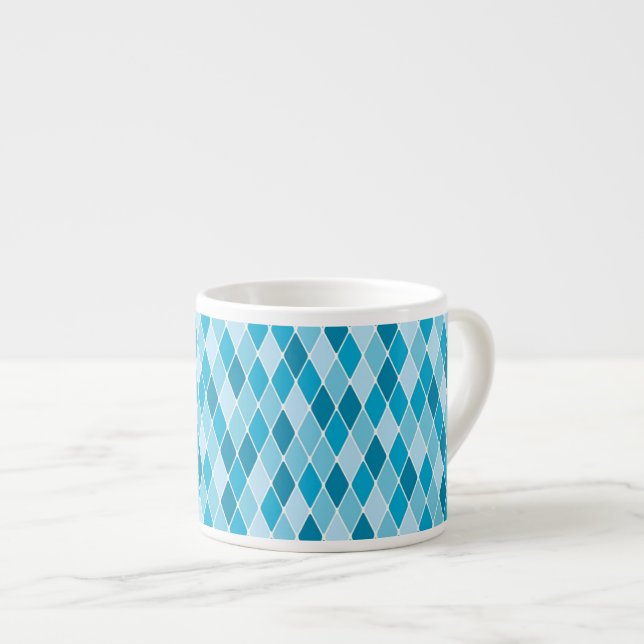 Harlequin winter pattern espresso cup (Front Right)