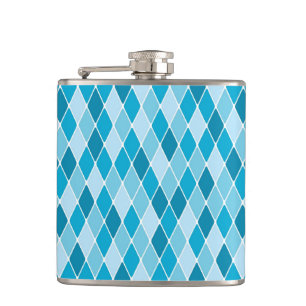 Harlequin winter pattern hip flask