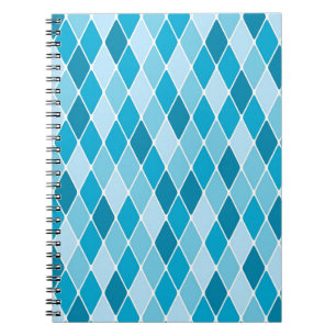 Harlequin winter pattern notebook