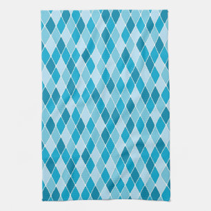 Harlequin winter pattern tea towel