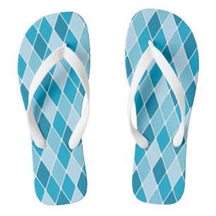 Harlequin winter pattern thongs