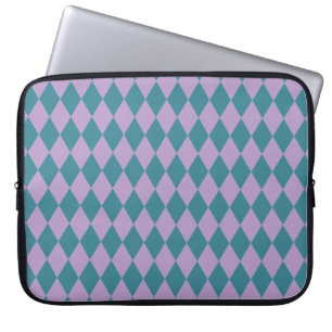 Harlequins Lilac and Teal Laptop Sleeve