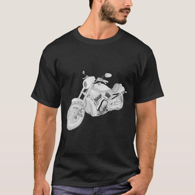 Harley Bike! Awesome Men's Basic Dark T-Shirt (Front)