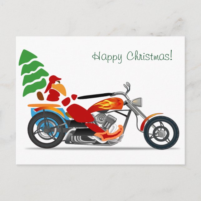 „harley christmas” holiday postcard (Front)