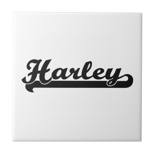Harley Classic Retro Name Design Ceramic Tile (Front)