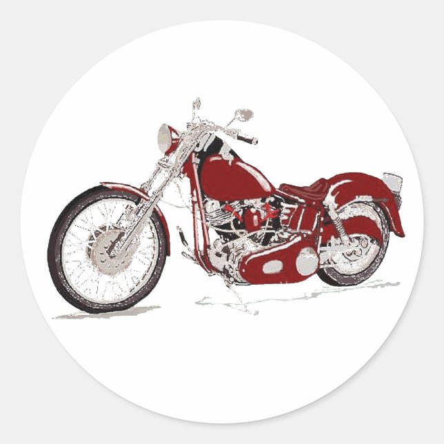 harley classic round sticker (Front)