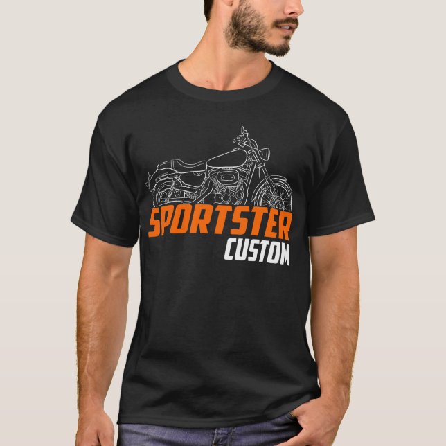 Harley-Davidson Sportster XL 883 Custom 2004-2012 T-Shirt (Front)