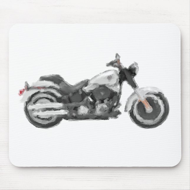 Harley FLSTFB Fat Boy Hand Painted Art Brush Mouse Pad (Front)