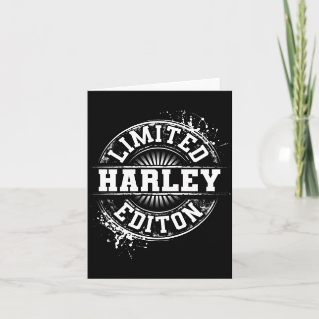 Harley Lied Edition Funny Personalised Name Joke Card (Front)