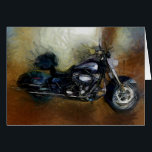 Harley Motorcycle Art<br><div class="desc">Greeting card with impressionist painting of Harley motorcycle. Perfect for Father's Day or a birthday card for the motorcycle loving guy in your life!</div>