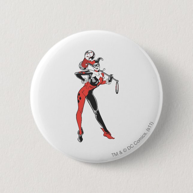 Harley Quinn 4 6 Cm Round Badge (Front)