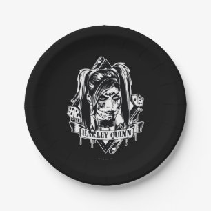 Harley Quinn Badge Paper Plate
