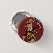 Harley Quinn Bombshells Pinup 3 Cm Round Badge (Front & Back)