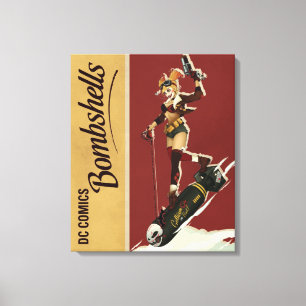 Harley Quinn Bombshells Pinup Canvas Print