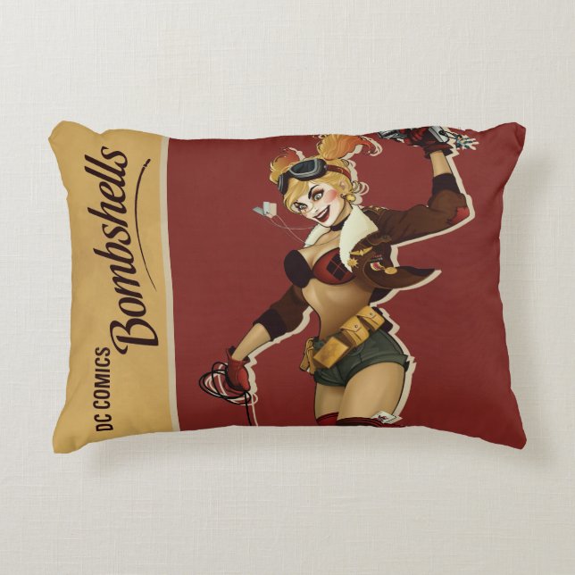Harley Quinn Bombshells Pinup Decorative Cushion (Front)