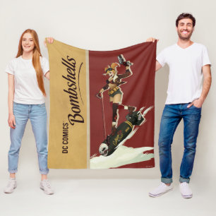 Harley Quinn Bombshells Pinup Fleece Blanket