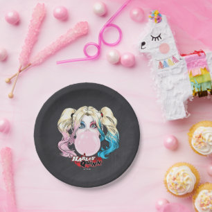 Harley Quinn Girls Chalkboard Birthday Paper Plate