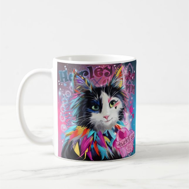 Harley Quinn the Cat Coffee Mug (Left)