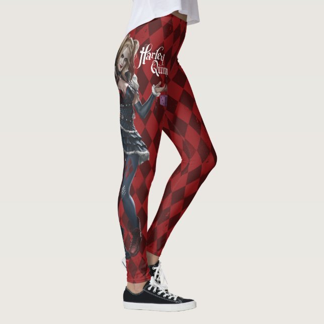 Harley Quinn With Fuzzy Dice Leggings (Right)
