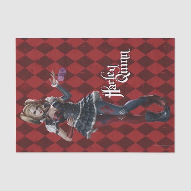 Harley Quinn With Fuzzy Dice Tissue Paper (Front)