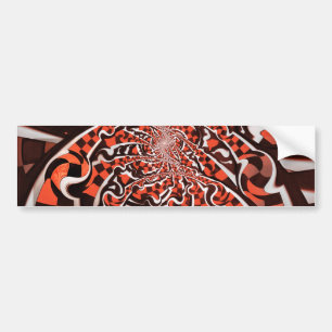 Harley Quinn's Peppermint Candycan Kissed Fractals Bumper Sticker