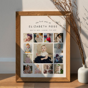 HARLOW 1st Birthday Welcome Sign Baby Photos 18x24