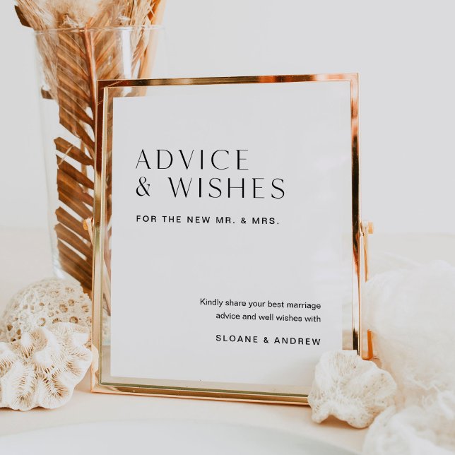 HARLOW Advice and Wishes Wedding Sign (Creator Uploaded)