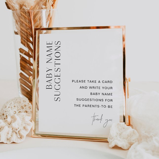 HARLOW Baby Name Suggestions Baby Shower Sign (Creator Uploaded)