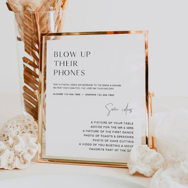 HARLOW Blow Up Their Phones Wedding Sign (Creator Uploaded)