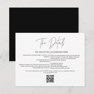 HARLOW Bold Modern QR Code Wedding Details Card