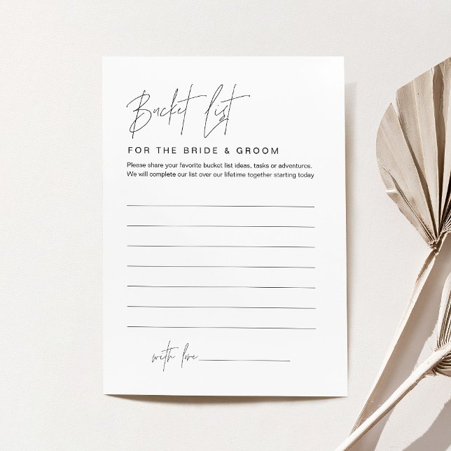 HARLOW Bucket List Bridal Shower Card (Creator Uploaded)