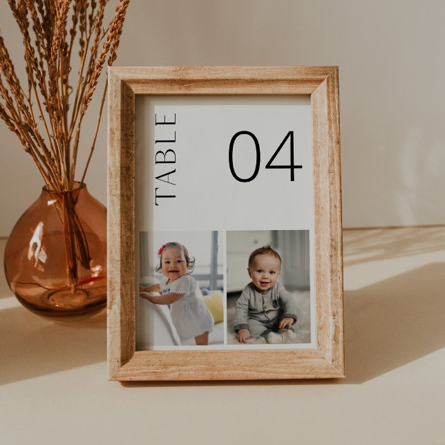 HARLOW Childhood Photo Table Number Card (Creator Uploaded)