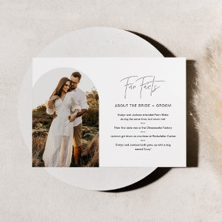 HARLOW Fun Facts About the Bride and Groom Card