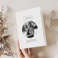 HARLOW Funeral Program, Obituary Folded Card