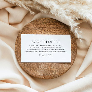 HARLOW Minimalist Baby Book Request Insert