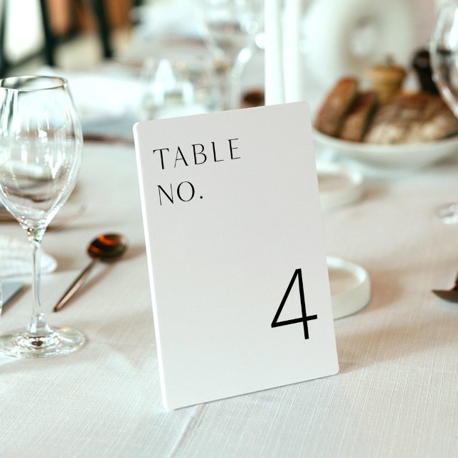 HARLOW Minimalist Modern Table Number Card (Creator Uploaded)