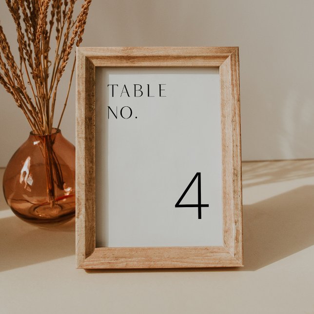 HARLOW Minimalist Modern Table Number Card (Creator Uploaded)