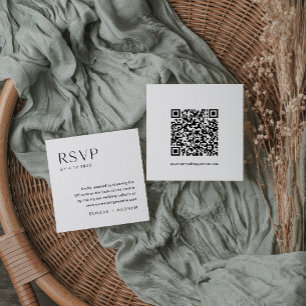 HARLOW Minimalist RSVP Card, QR Code Insert