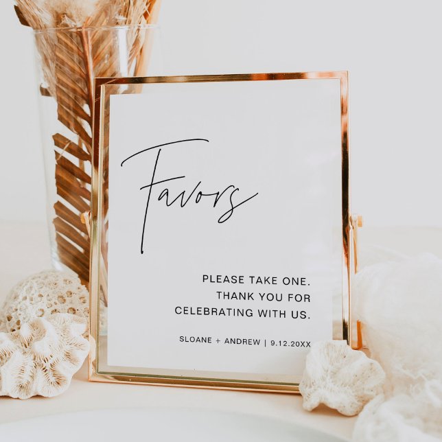 HARLOW Minimalist Wedding Favours Sign  (Creator Uploaded)
