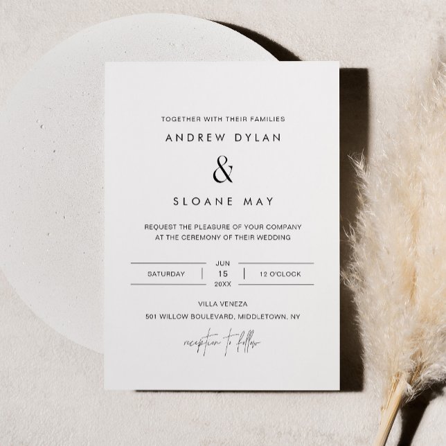 HARLOW Minimalist Wedding Invitation (Creator Uploaded)