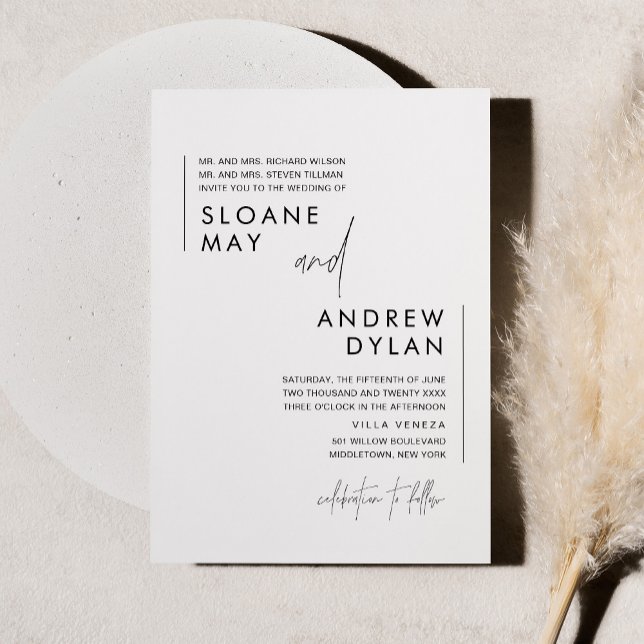 HARLOW Minimalist Wedding Invitation (Creator Uploaded)